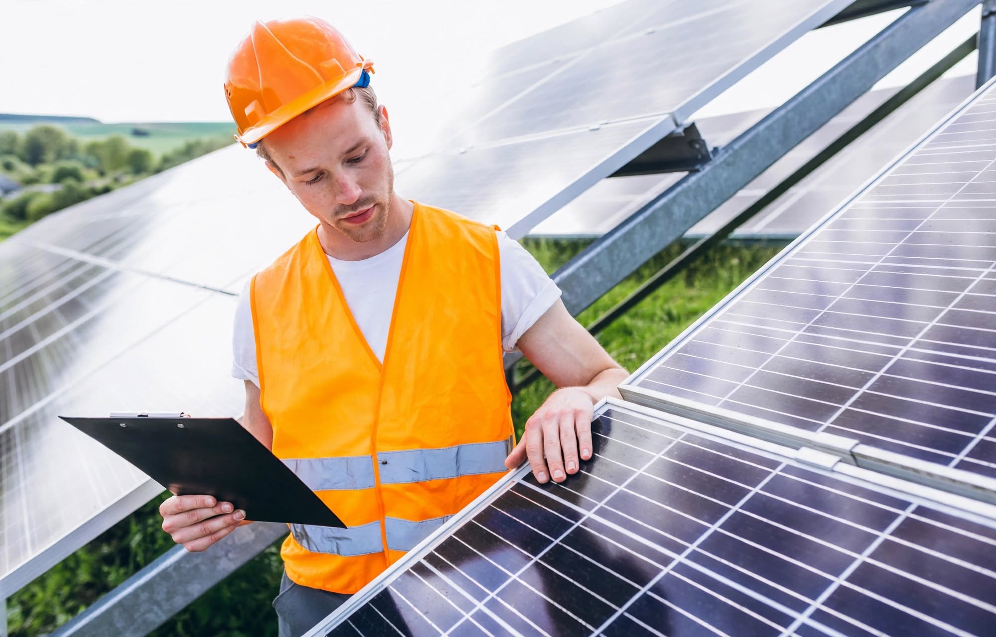 Solar panels featured in a clean energy article